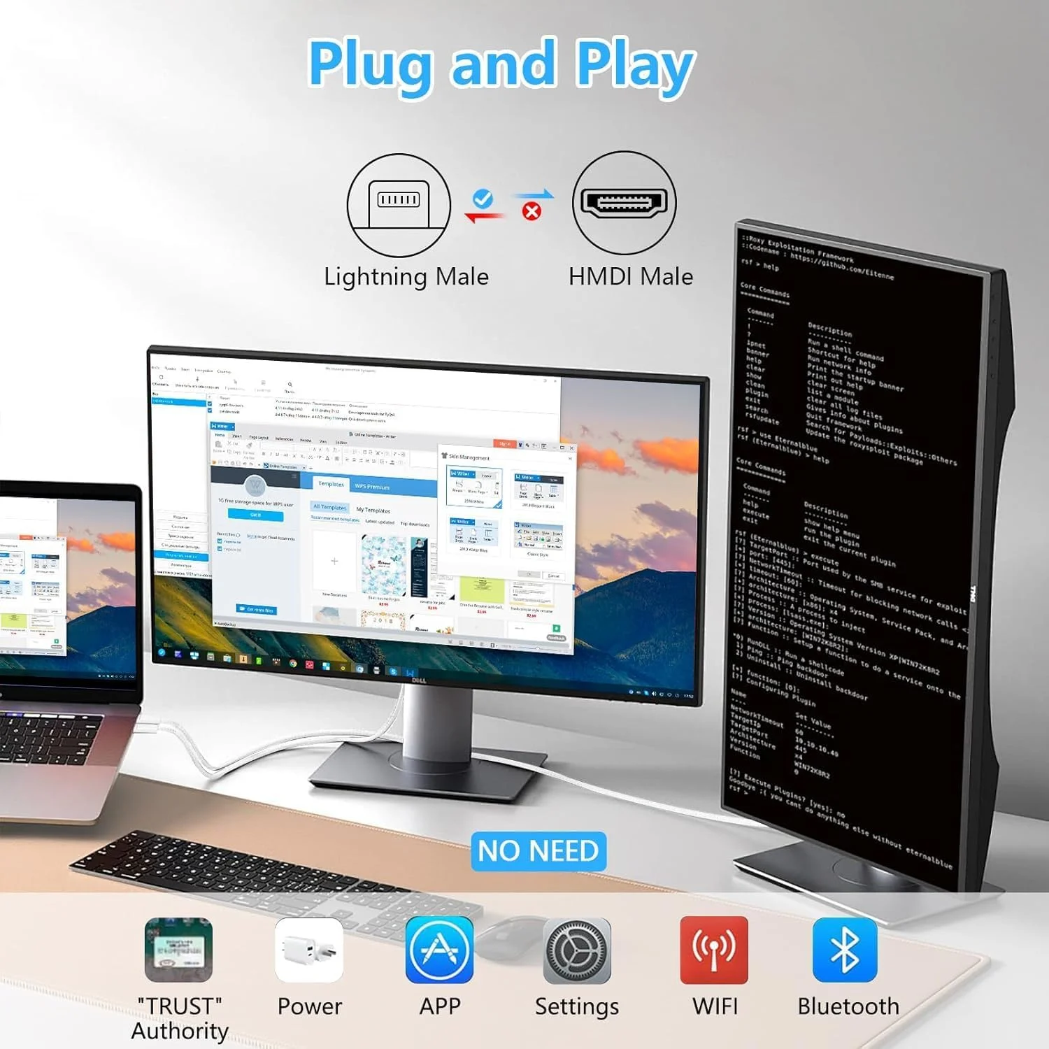 کابل لایتنینگ به HDMI دارای گواهی MFi، آداپتور AV دیجیتال برای آیفون، اتصال دهنده همگام سازی ویدئو HD 1080P، کابل آیفون به HDMI برای تلویزیون، پروژکتور، مانیتور، طول 2 متر