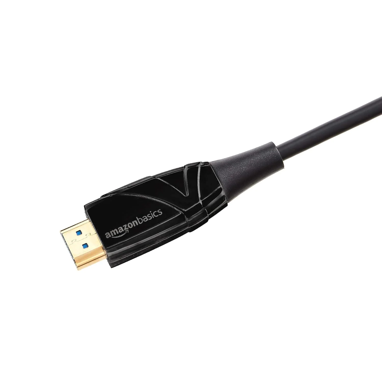 کابل فیبر نوری HDMI آمازون بیسیکس، 18 گیگابیت بر ثانیه سرعت بالا، 4K@60Hz، 2160p، رنگ 48 بیتی، آماده برای اترنت، 15 متر، مشکی
