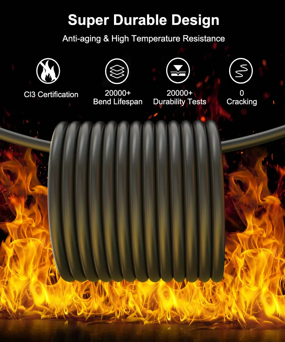 کابل HDMI 4K به طول 18 متر، دارای استاندارد CL3 مناسب نصب داخل دیوار، پشتیبانی از HDR10 18Gbps HDCP2.2 ARC، سرعت بالا، سازگار با Roku TV، لپ تاپ، PC، HDTV، کنسول