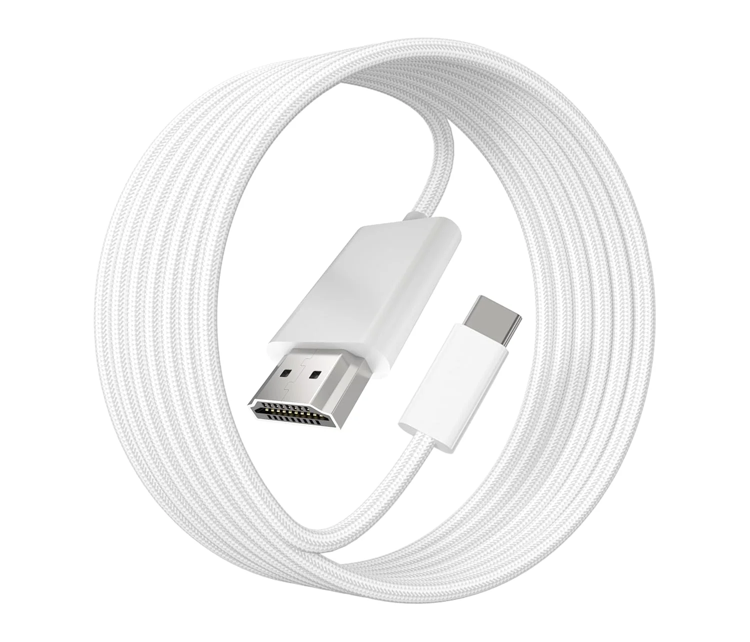 کابل USB-C به HDMI ایر اسکای، 4K 60Hz، کابل بافته شده Type-C به HDMI 2.0، کابل USB-C به HDMI برای آیفون 17 به تلویزیون، سازگار با مک بوک، آیفون 17/16/15 پرو/مکس، آی مک، آیپد پرو