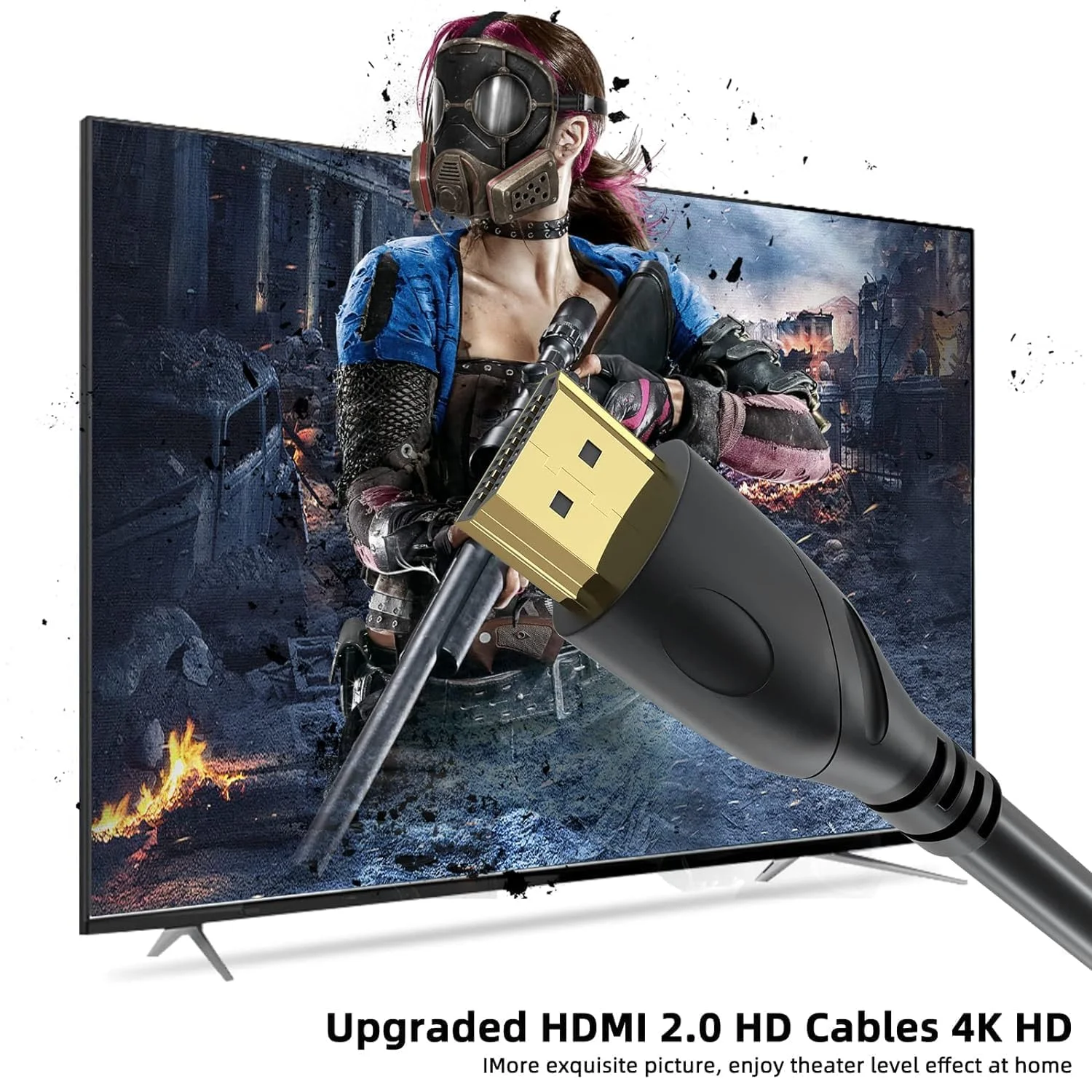 کابل HDMI آکووار با سرعت فوق العاده بالا، 15 متر، روکش طلا، 4K @ 60Hz، Ultra HD، 1080P و سازگار با ARC، مناسب برای لپ تاپ، کامپیوتر گیمینگ، مانیتور، PS5، PS4، Xbox X، One، Fire TV، Apple TV، ROKU، ساندبار و غیره کابل HDMI آکووار با سرعت فوق العاده بالا، 15 متر، روکش طلا، 4K @ 60Hz، Ultra HD، 1080P و سازگار با ARC، مناسب برای لپ تاپ، کامپیوتر گیمینگ، مانیتور، PS5، PS4، Xbox X، One، Fire TV، Apple TV، ROKU، ساندبار و غیره