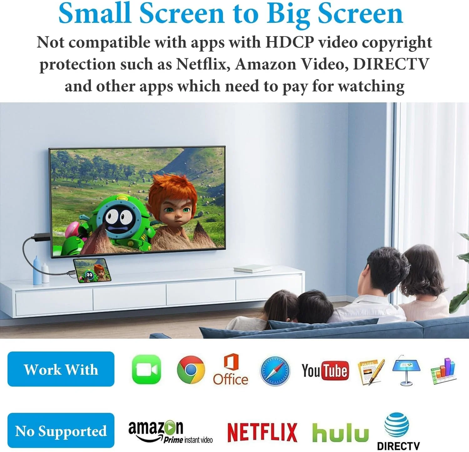 کابل 2 در 1 USB Type C به Micro USB برای گوشی های اندرویدی به HDMI، آداپتور MHL به HDMI با کیفیت 1080P HDTV برای انتقال تصویر و شارژ گوشی های هوشمند و تبلت های اندرویدی به پروژکتور و مانیتور، طول 2 متر