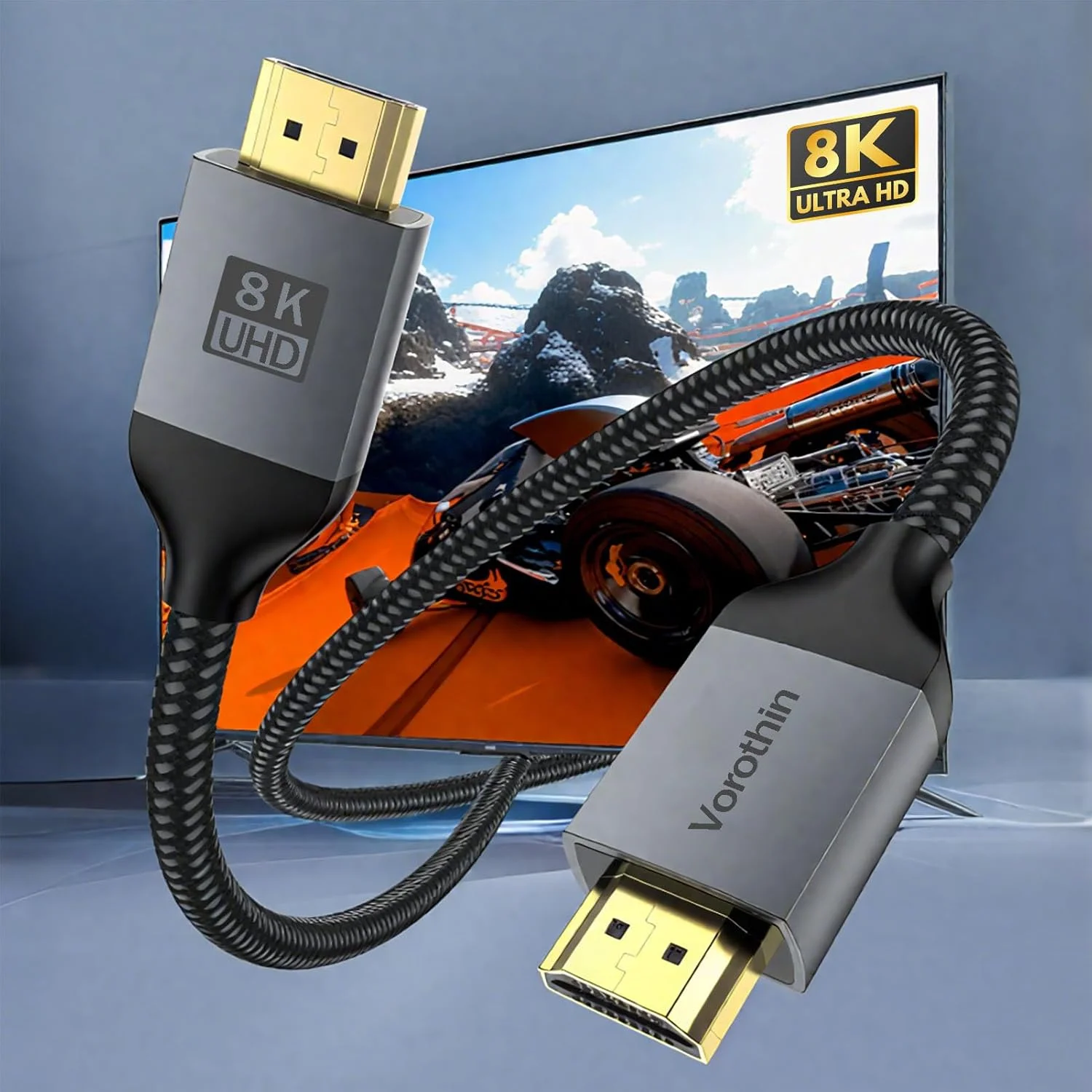 کابل HDMI 8K به طول 1.8 متر، بسته 5 عددی، کابل مانیتور کامپیوتر HDMI پرسرعت 48 گیگابیت بر ثانیه، کابل HDMI محافظت شده با استاندارد CL3 با رزولوشن 8K@60Hz، 4K@144Hz/120Hz و HDR10+ برای تلویزیون، ساندبار، روکو، مانیتور گیمینگ، لپ تاپ، کارت گرافیک، دوربین کابل HDMI 8K به طول 1.8 متر، بسته 5 عددی، کابل مانیتور کامپیوتر HDMI پرسرعت 48 گیگابیت بر ثانیه، کابل HDMI محافظت شده با استاندارد CL3 با رزولوشن 8K@60Hz، 4K@144Hz/120Hz و HDR10+ برای تلویزیون، ساندبار، روکو، مانیتور گیمینگ، لپ تاپ، کارت گرافیک، دوربین
