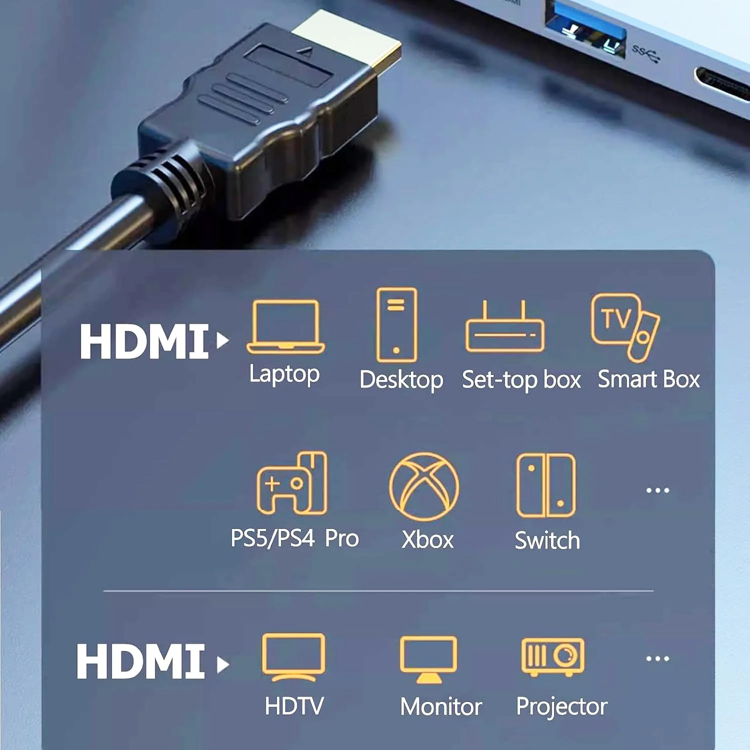 کابل HDMI چهار فوتی بسته چهارتایی، کابل 4K HDMI 2.0 چهار فوتی، کابل محافظت شده HDMI 2.0 CL3 برای مانیتور هوشمند با تلویزیون استریمینگ، 4K، 1080P@144Hz، ARC و CL3 | برای لپ تاپ، مانیتور، PS5، PS4، ایکس باکس، ساندبار کابل HDMI چهار فوتی بسته چهارتایی، کابل 4K HDMI 2.0 چهار فوتی، کابل محافظت شده HDMI 2.0 CL3 برای مانیتور هوشمند با تلویزیون استریمینگ، 4K، 1080P@144Hz، ARC و CL3 | برای لپ تاپ، مانیتور، PS5، PS4، ایکس باکس، ساندبار