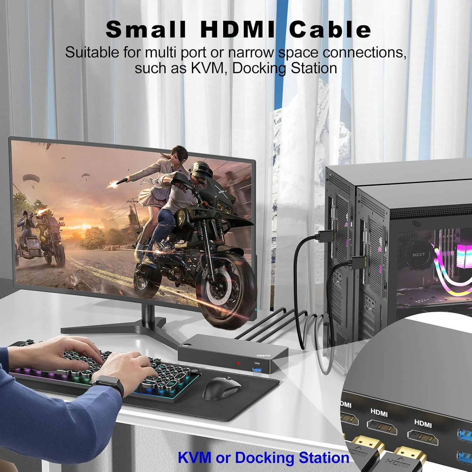 کابل HDMI شش فوتی بسته 10 عددی، کابل HDMI به HDMI شش فوتی چندتایی، کابل HDMI 2.0 محافظت شده شش فوتی با رزولوشن 4K@60Hz، 2k@165/144Hz، HDCP 2.2، HDR، ARC و CL3 | برای لپ تاپ، مانیتور، تلویزیون PS5، PS4، ایکس باکس، ساندبار