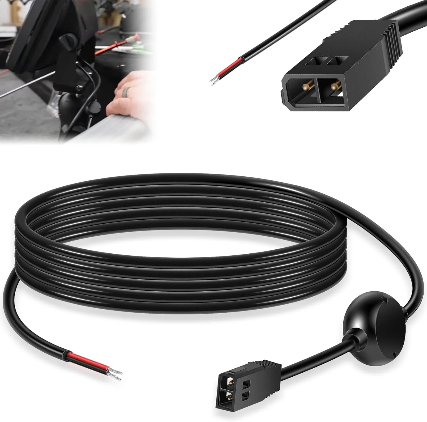 کابل برق فیلتردار PC 11 مدل 720057-1 مناسب برای Humminbird سری های HELIX 8/9/10/12/15، 800/900/1100، 797، 798 (طول 6 فوت، ضد آب)