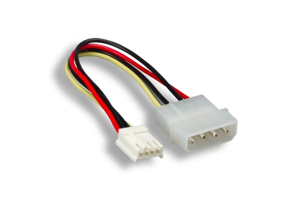 کابل تبدیل 6 اینچی Molex 5.25 پین نر به فلاپی درایو 3.5 پین ماده IDE DC داخلی کامپیوتر