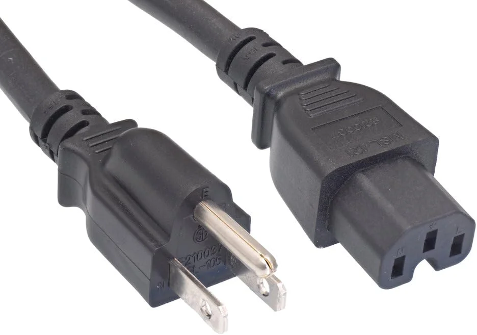 کابل برق آمریکای شمالی، NEMA 5-15P به IEC320 C15، طول 2.4 متر، 14AWG، 15 آمپر، 250 ولت (ZWACPEAD-08)