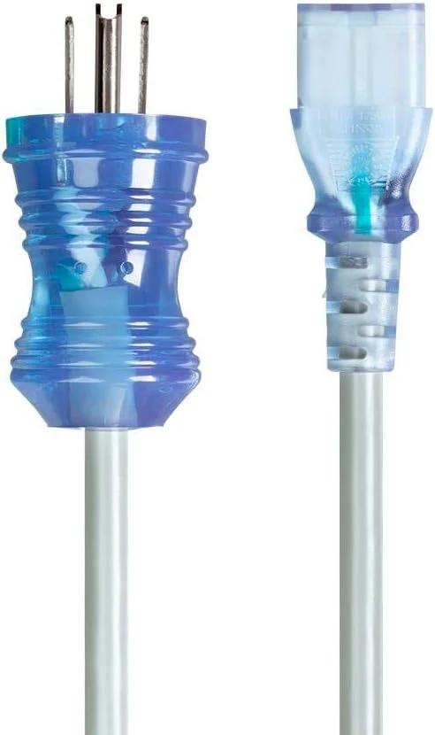 کابل برق کامپیوتر درجه بیمارستانی Monoprice - طول 1.8 متر - خاکستری | دوشاخه های شفاف 10 آمپر 14 AWG (NEMA 5-15P به IEC-320-C13)