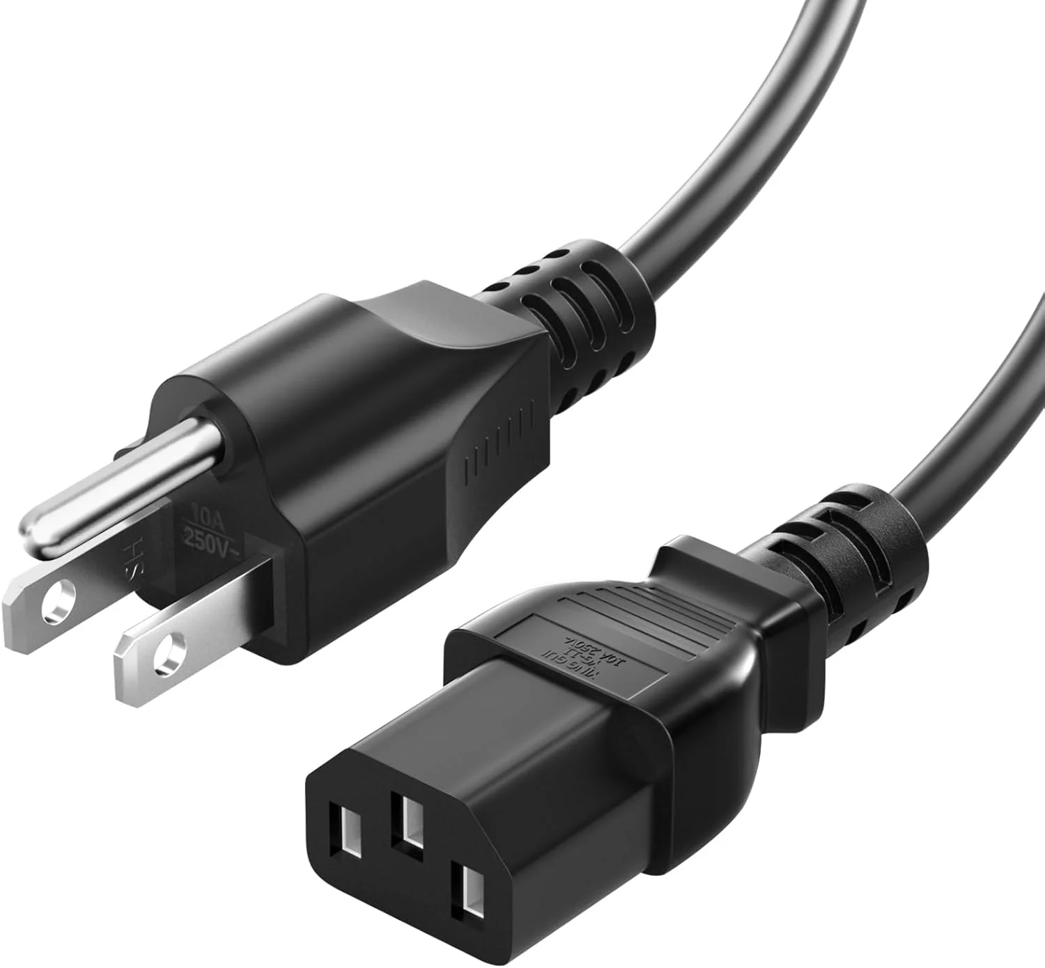 کابل برق 3 پین 3 متری CYD، 10 آمپر 125 ولت 18AWG جایگزین کابل برق کامپیوتر برای گیرنده AV سینمای خانگی، ساب ووفر فعال، مانیتور صحنه، تجهیزات نورپردازی DJ، کامپیوتر All-in-One، 1 عدد
