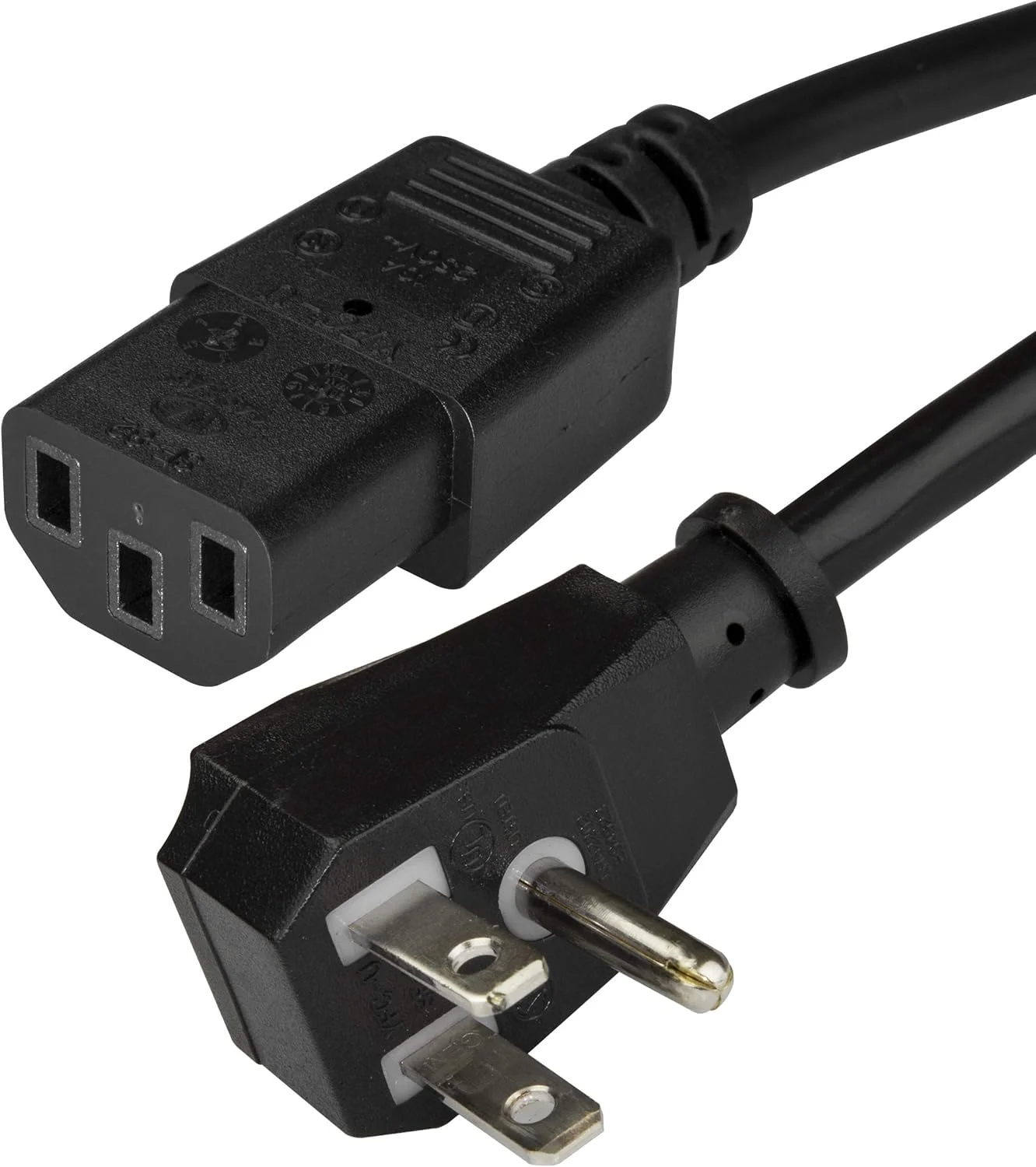 کابل برق کامپیوتر StarTech.com به طول 2 متر، NEMA 5-15P تخت به C13، 10 آمپر 125 ولت، 18AWG، کابل برق AC مشکی جایگزین، کابل منبع تغذیه کامپیوتر، کابل برق مانیتور/چاپگر - دارای گواهینامه UL (PXTF1016)