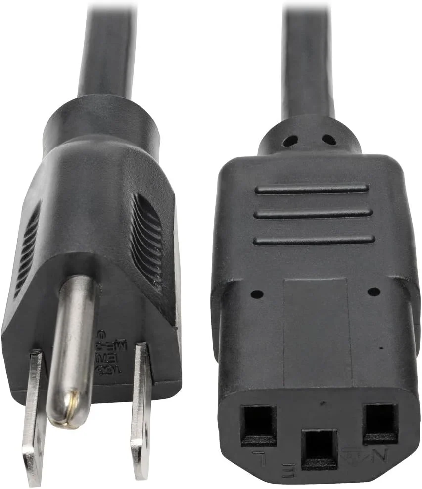 کابل برق کامپیوتر Tripp Lite، 13 آمپر، 16AWG (NEMA 5-15P به IEC-320-C13) طول 2.4 متر (P006-008-13A)
