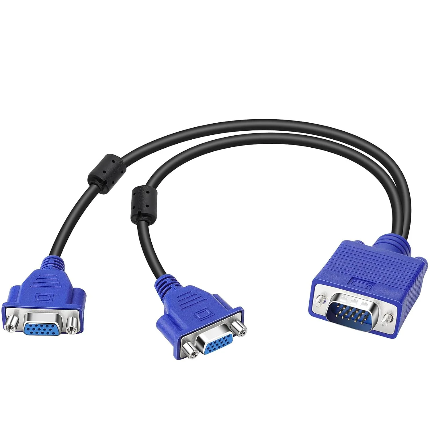 کابل تبدیل VGA دوگانه، 1 نری به 2 مادگی، کابل Y ویدئویی VGA برای تکثیر صفحه نمایش