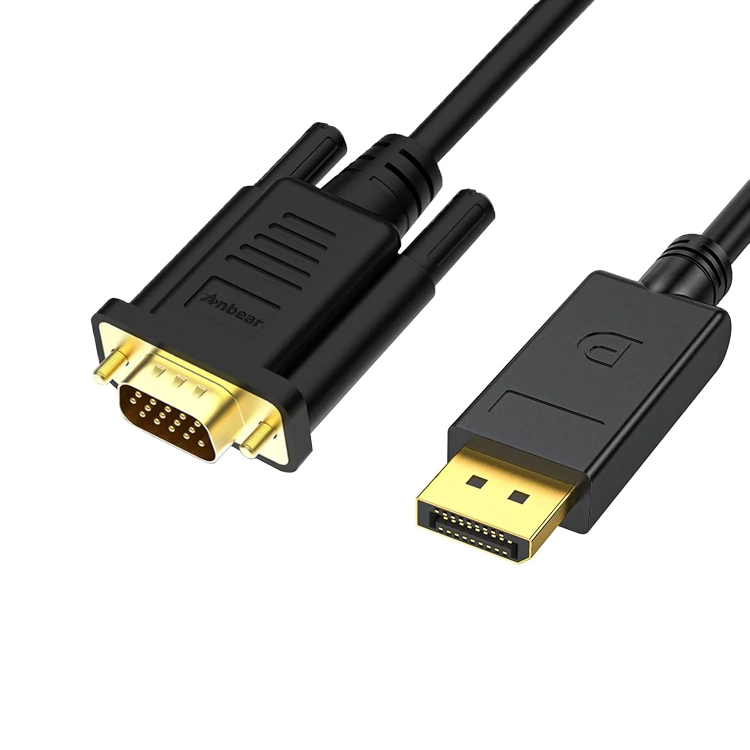 کابل DisplayPort به VGA طول 1.8 متر، سازگار با 1080P برای مانیتور، لپ تاپ، کامپیوتر و دسکتاپ