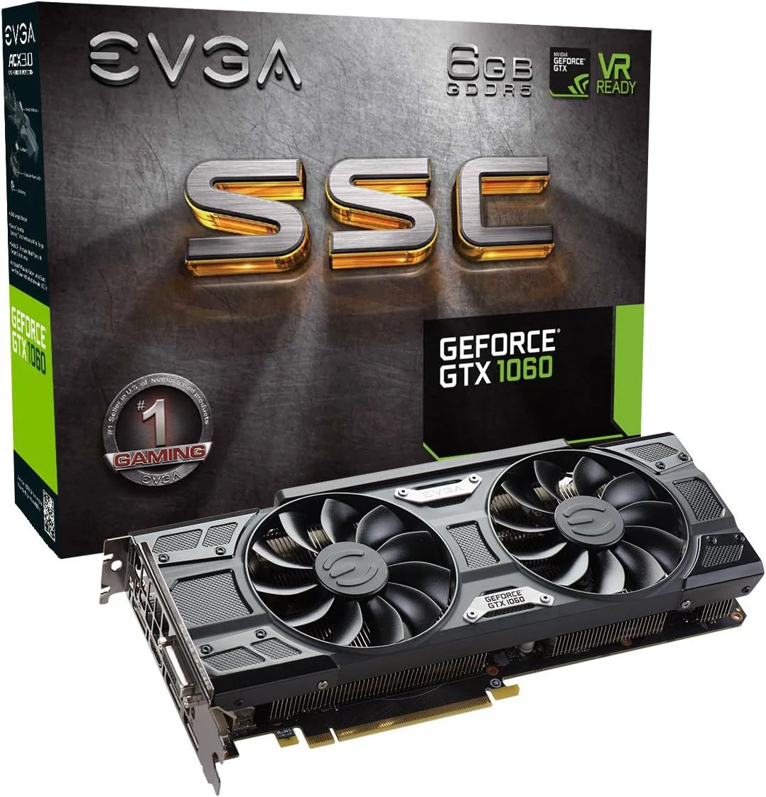 کارت گرافیک EVGA GeForce GTX 1060 6GB SSC GAMING ACX 3.0، 6GB GDDR5، LED، پشتیبانی از DX12 OSD (PXOC) 06G-P4-6267-KR