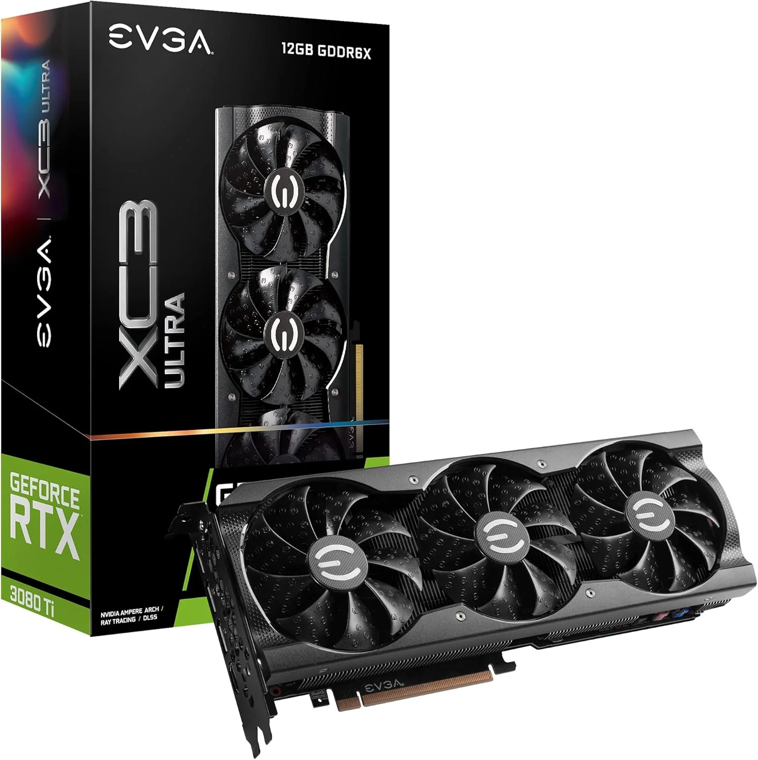کارت گرافیک EVGA GeForce RTX 3080 Ti XC3 Ultra Gaming، با 12 گیگابایت حافظه GDDR6X، سیستم خنک کننده iCX3، نورپردازی ARGB LED و صفحه پشتی فلزی