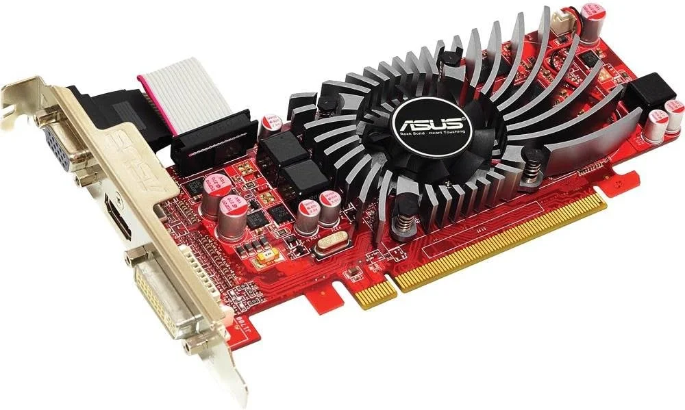 کارت گرافیک ایسوس ATI Radeon HD 5550 با 1024 مگابایت حافظه DDR3، رابط PCI-Express 2.1، خروجی DVII، HDMI و DSub