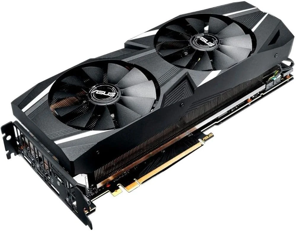 کارت گرافیک ایسوس GeForce RTX 2070 اورکلاک شده 8G GDDR6 با دو فن، مناسب واقعیت مجازی، دارای HDMI DP 1.4 USB Type-C برای بازی (DUAL-RTX-2070-O8G)