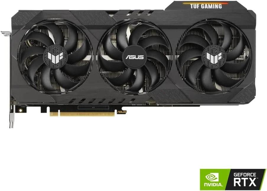 کارت گرافیک ایسوس TUF Gaming NVIDIA GeForce RTX 3070 Ti OC V2 (PCIe 4.0، 8GB GDDR6X، HDMI 2.1، DisplayPort 1.4a، بلبرینگ های دوگانه فن، گواهی درجه نظامی، GPU Tweak III)