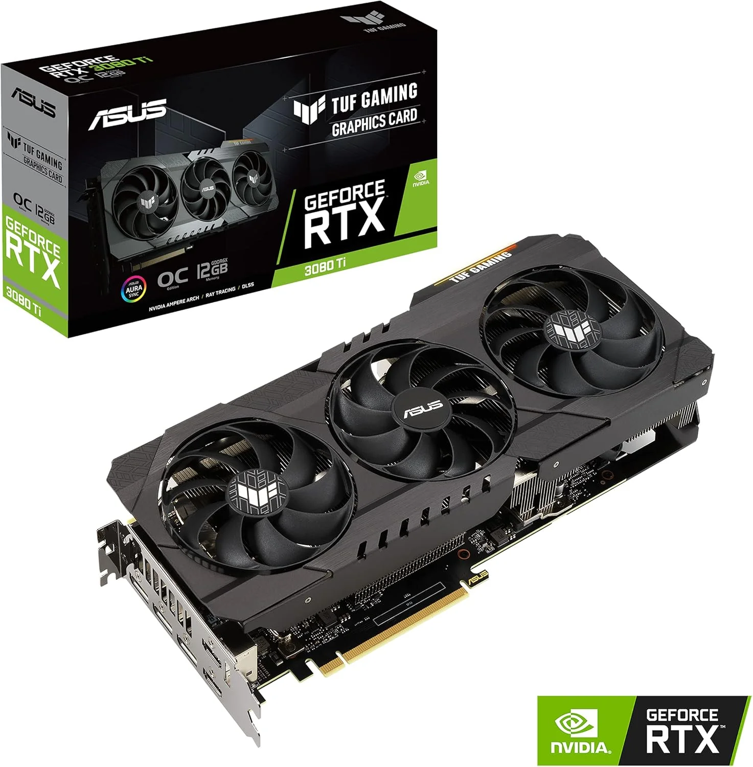 کارت گرافیک ایسوس TUF Gaming NVIDIA GeForce RTX 3080 Ti OC Edition (PCIe 4.0، 12GB GDDR6X، HDMI 2.1، DisplayPort 1.4a، بلبرینگ های دوگانه فن، گواهی درجه نظامی، GPU Tweak II) کارت گرافیک ایسوس TUF Gaming NVIDIA GeForce RTX 3080 Ti OC Edition (PCIe 4.0، 12GB GDDR6X، HDMI 2.1، DisplayPort 1.4a، بلبرینگ های دوگانه فن، گواهی درجه نظامی، GPU Tweak II)