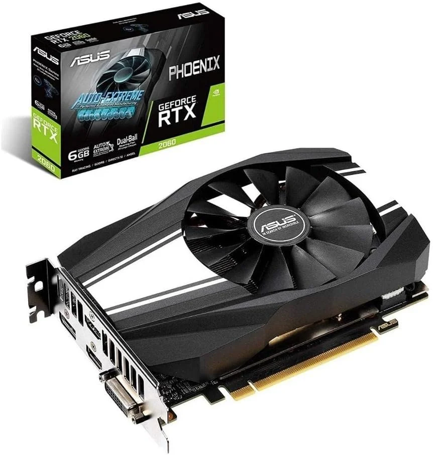 کارت گرافیک ایسوس GeForce RTX 2060 6GB Phoenix Fan Edition HDMI DP DVI کارت گرافیک ایسوس GeForce RTX 2060 6GB Phoenix Fan Edition HDMI DP DVI
