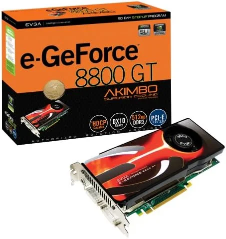 کارت گرافیک ای‌وی‌جی‌ای e-GeForce 8800 GT AKIMBO SC Edition با 512 مگابایت حافظه DDR3 و رابط PCI-Express 2.0 (مدل 512-P3-N808-AR)