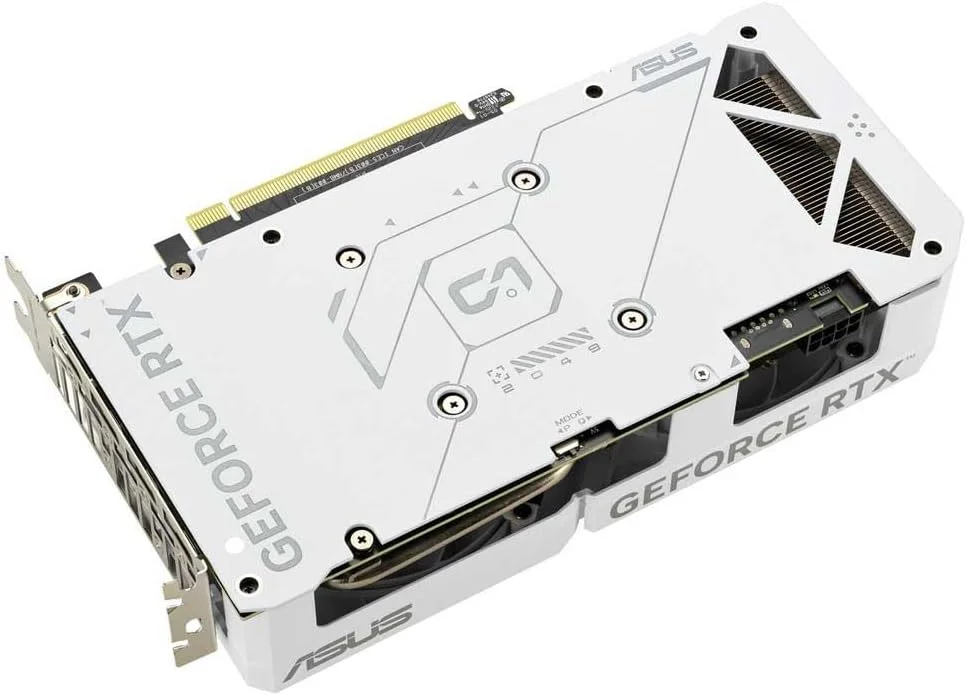 کارت گرافیک گیمینگ ایسوس Dual GeForce RTX 4060 EVO White OC Edition با 8 گیگابایت حافظه GDDR6 (Nvidia GeForce RTX4060 DLSS3، 246 AI TOPS، PCIe 4.0، 1x HDMI 2.1a، 3x DisplayPort 1.4a، سفید)