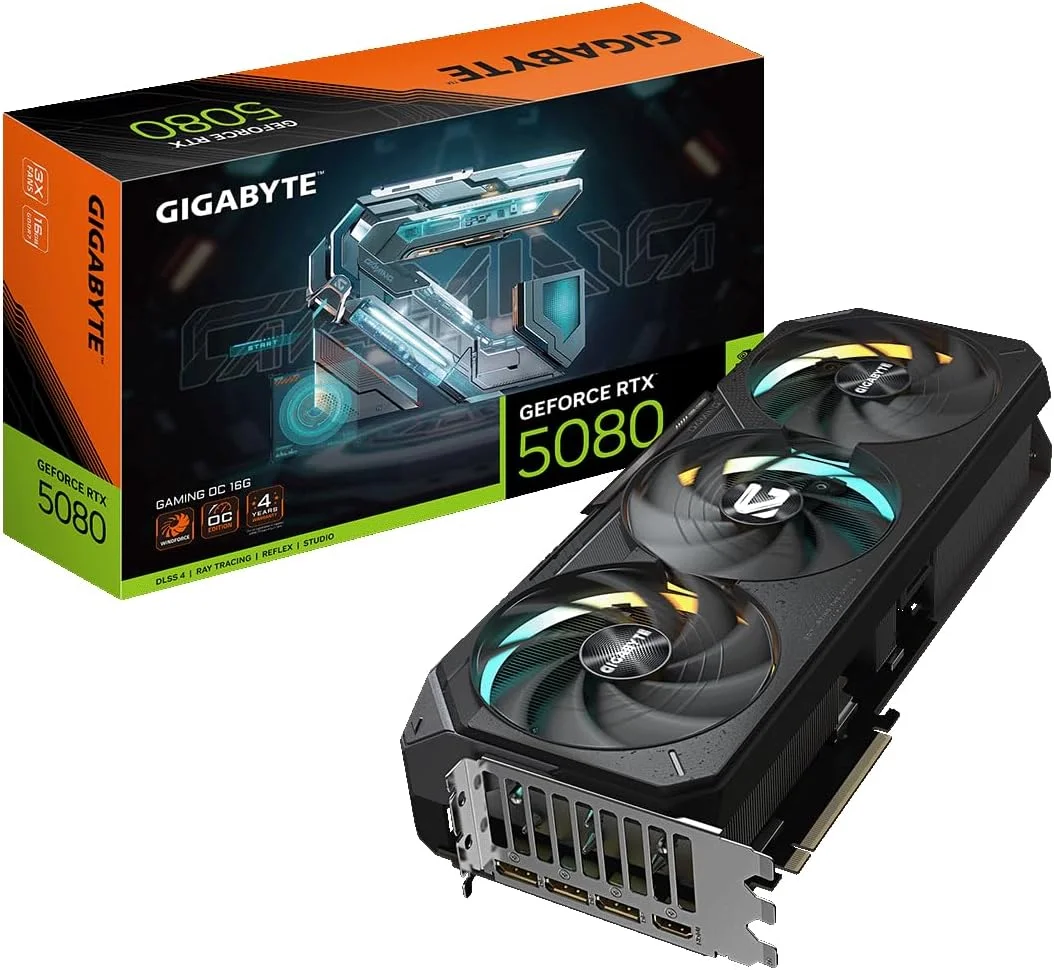 کارت گرافیک GIGABYTE GV-N5080GAMING OC-16GD با NVIDIA RTX5080، حافظه 16 گیگابایت