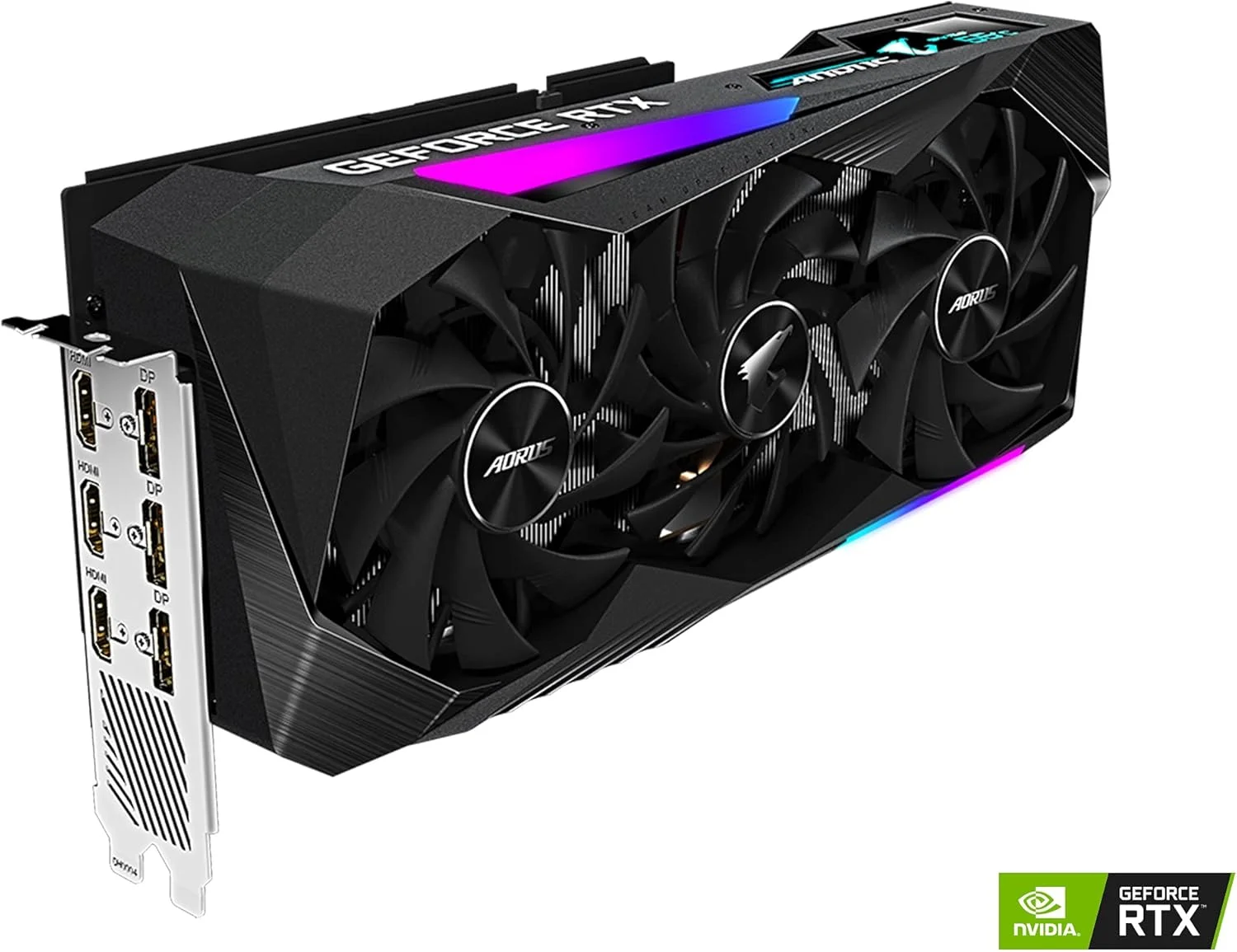 کارت گرافیک GIGABYTE AORUS GeForce RTX 3070 Master 8G، فن های 3X WINDFORCE، حافظه 8GB 256-bit GDDR6، کارت ویدیو GV-N3070AORUS M-8GD REV2.0