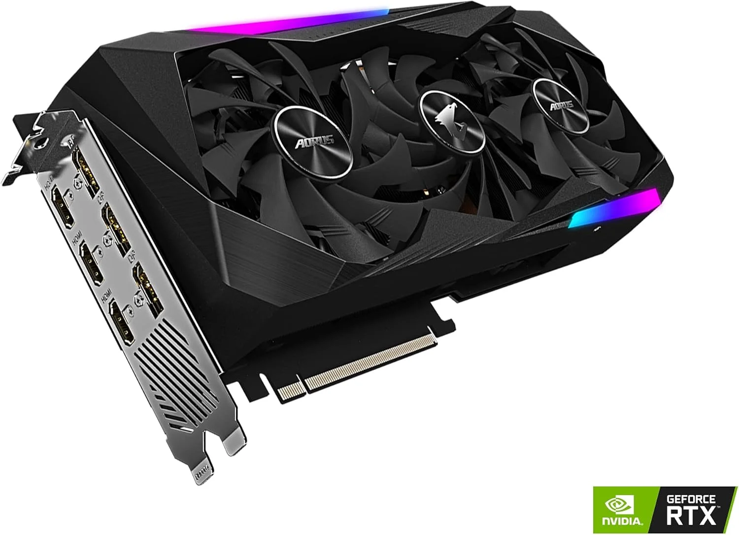 کارت گرافیک GIGABYTE AORUS GeForce RTX 3070 Master 8G، فن های 3X WINDFORCE، حافظه 8GB 256-bit GDDR6، کارت ویدیو GV-N3070AORUS M-8GD REV2.0