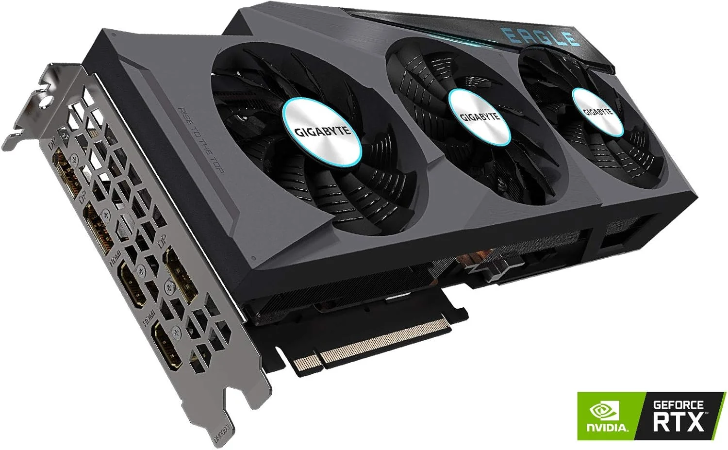 کارت گرافیک گیگابایت GeForce RTX 3080 EAGLE OC 10G، سه فن Windforce، حافظه 10GB GDDR6X 320-bit، کارت ویدیو GV-N3080EAGLE OC-10GD کارت گرافیک گیگابایت GeForce RTX 3080 EAGLE OC 10G، سه فن Windforce، حافظه 10GB GDDR6X 320-bit، کارت ویدیو GV-N3080EAGLE OC-10GD