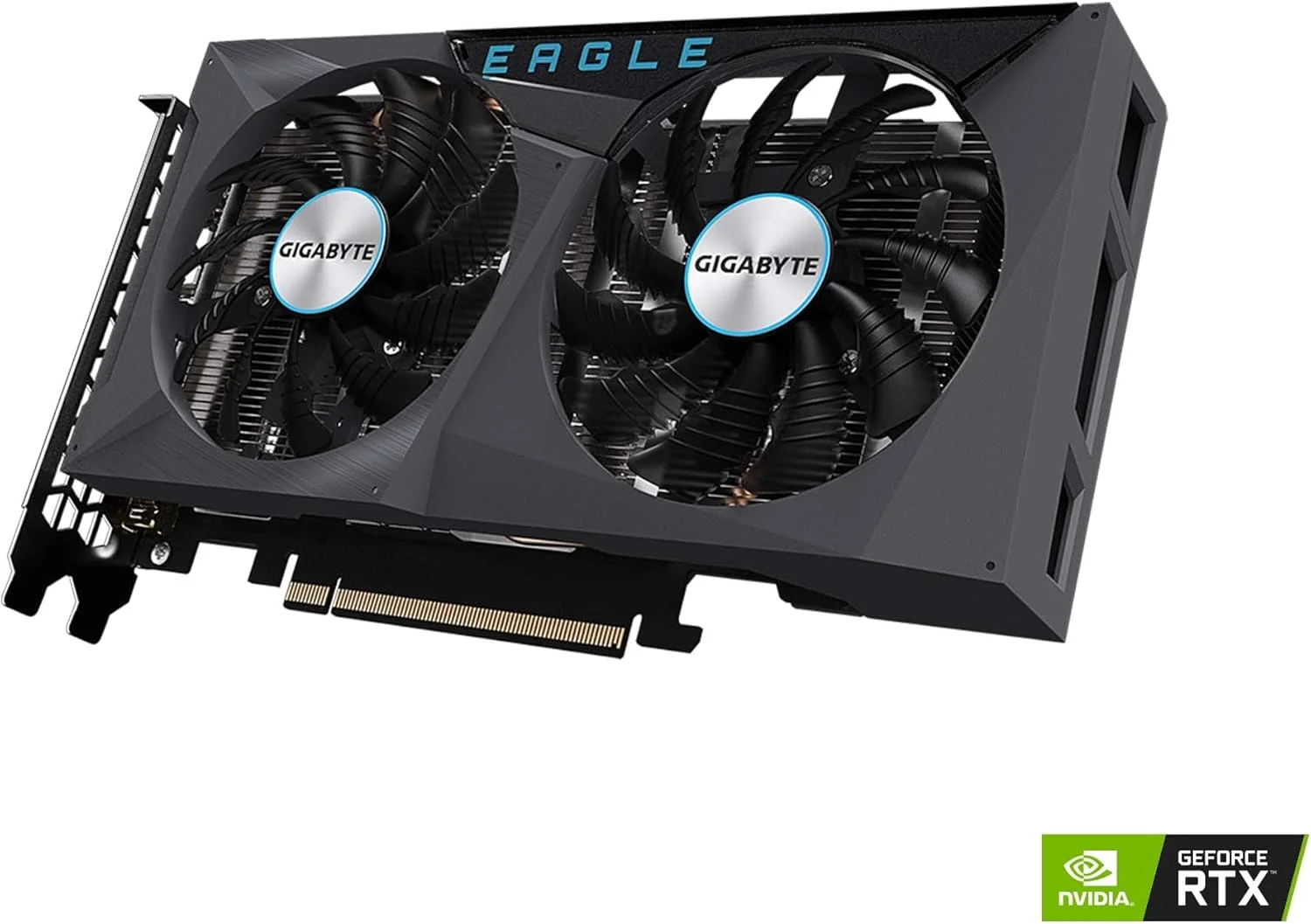 کارت گرافیک GIGABYTE GeForce RTX 3050 Eagle OC 8G، دو فن WINDFORCE، حافظه 8 گیگابایتی GDDR6 128 بیتی، کارت ویدیو GV-N3050EAGLE OC-8GD کارت گرافیک GIGABYTE GeForce RTX 3050 Eagle OC 8G، دو فن WINDFORCE، حافظه 8 گیگابایتی GDDR6 128 بیتی، کارت ویدیو GV-N3050EAGLE OC-8GD