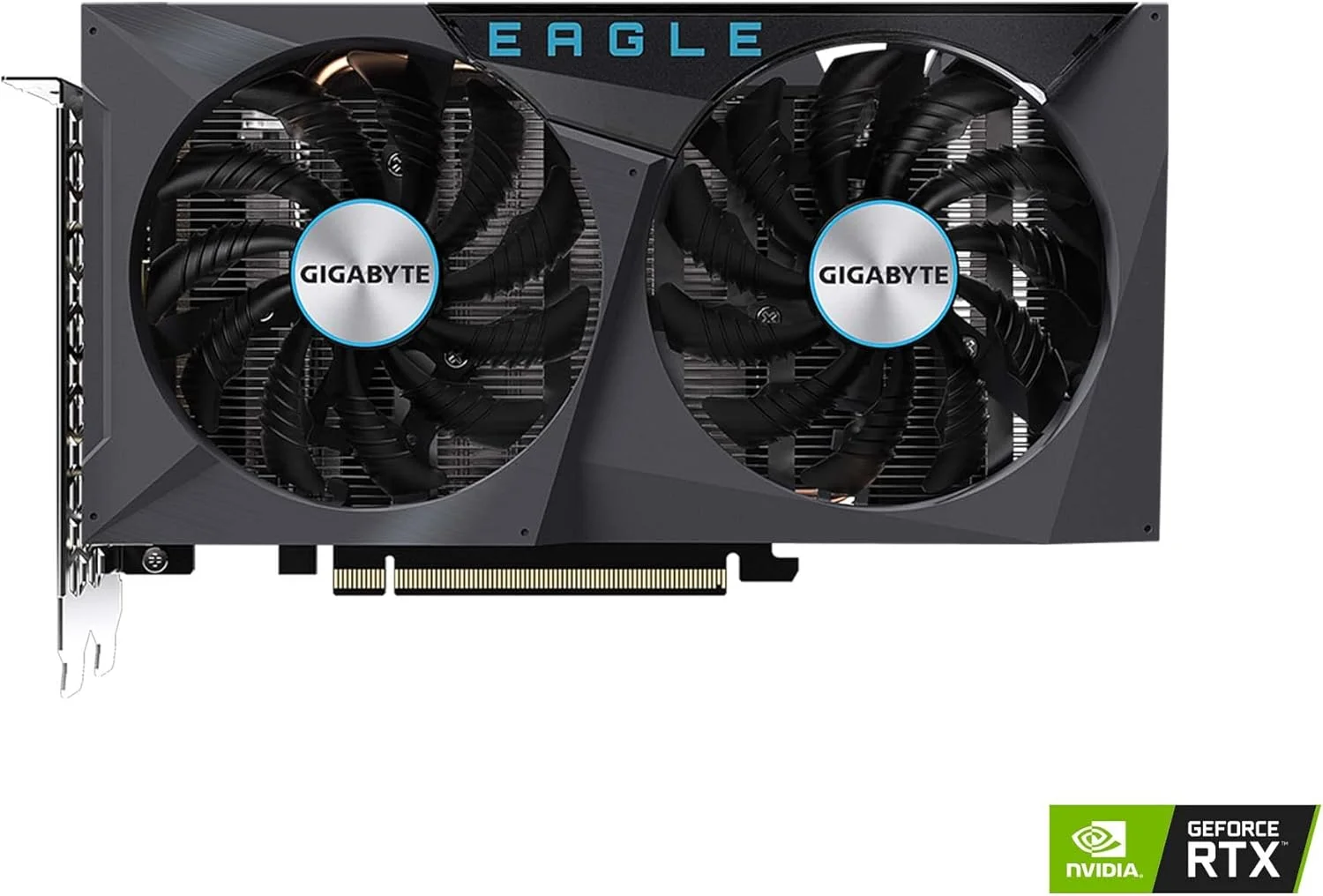 کارت گرافیک GIGABYTE GeForce RTX 3050 Eagle OC 8G، دو فن WINDFORCE، حافظه 8 گیگابایتی GDDR6 128 بیتی، کارت ویدیو GV-N3050EAGLE OC-8GD کارت گرافیک GIGABYTE GeForce RTX 3050 Eagle OC 8G، دو فن WINDFORCE، حافظه 8 گیگابایتی GDDR6 128 بیتی، کارت ویدیو GV-N3050EAGLE OC-8GD