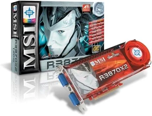 کارت گرافیک ام اس آی RX3870X2-T2D1G OC ATI Radeon HD3870X2 1GB 2DVI HDMI HDCP S-Video CROSS-FIRE OC PCI-Express