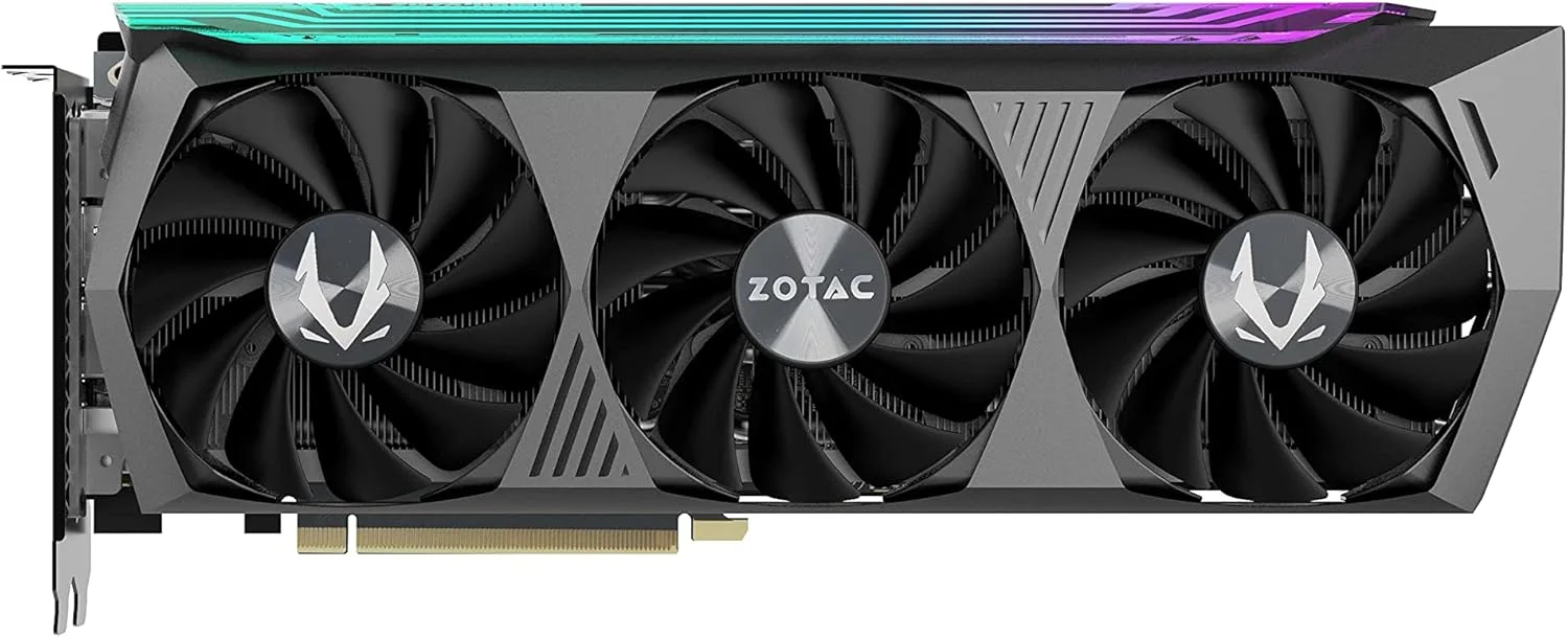 کارت گرافیک گیمینگ ZOTAC Gaming GeForce RTX 3070 Ti AMP Holo با 8 گیگابایت حافظه GDDR6X، 256 بیتی، 19 گیگابیت بر ثانیه، PCIE 4.0، رنگ HoloBlack، خنک کننده پیشرفته IceStorm 2.0، نورپردازی Spectra 2.0 RGB، مدل ZT-A30710F-10P (بازسازی شده) - تصویر 2