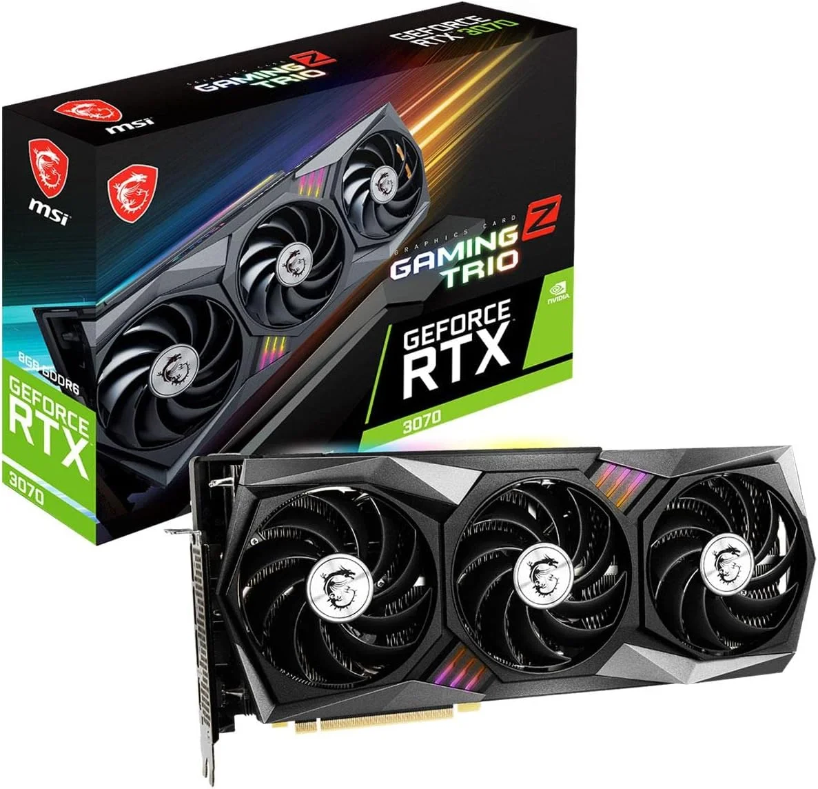 کارت گرافیک MSI Gaming GeForce RTX 3070 LHR 8GB GDRR6 256-Bit HDMI/DP Nvlink Torx Fan 4 RGB Ampere Architecture OC