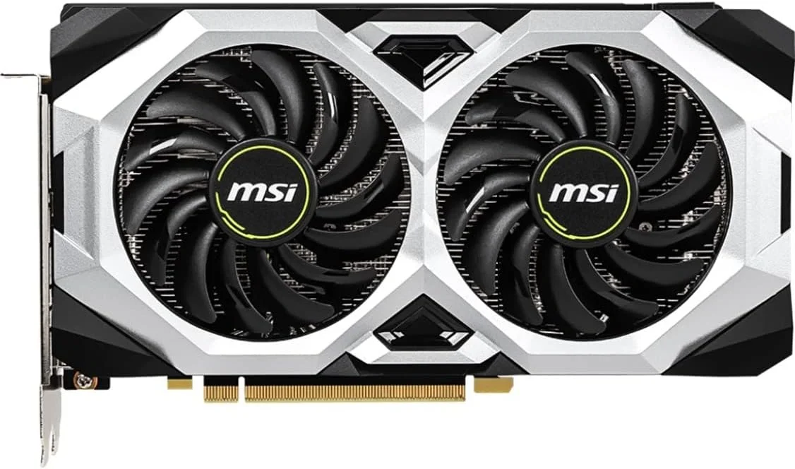 کارت گرافیک MSI Gaming GeForce RTX 2060 با 6 گیگابایت حافظه GDDR6، رابط 192 بیتی HDMI/DP، فرکانس بوست 1710 مگاهرتز، معماری تورینگ و قابلیت واقعیت مجازی (RTX 2060 Ventus GP OC)