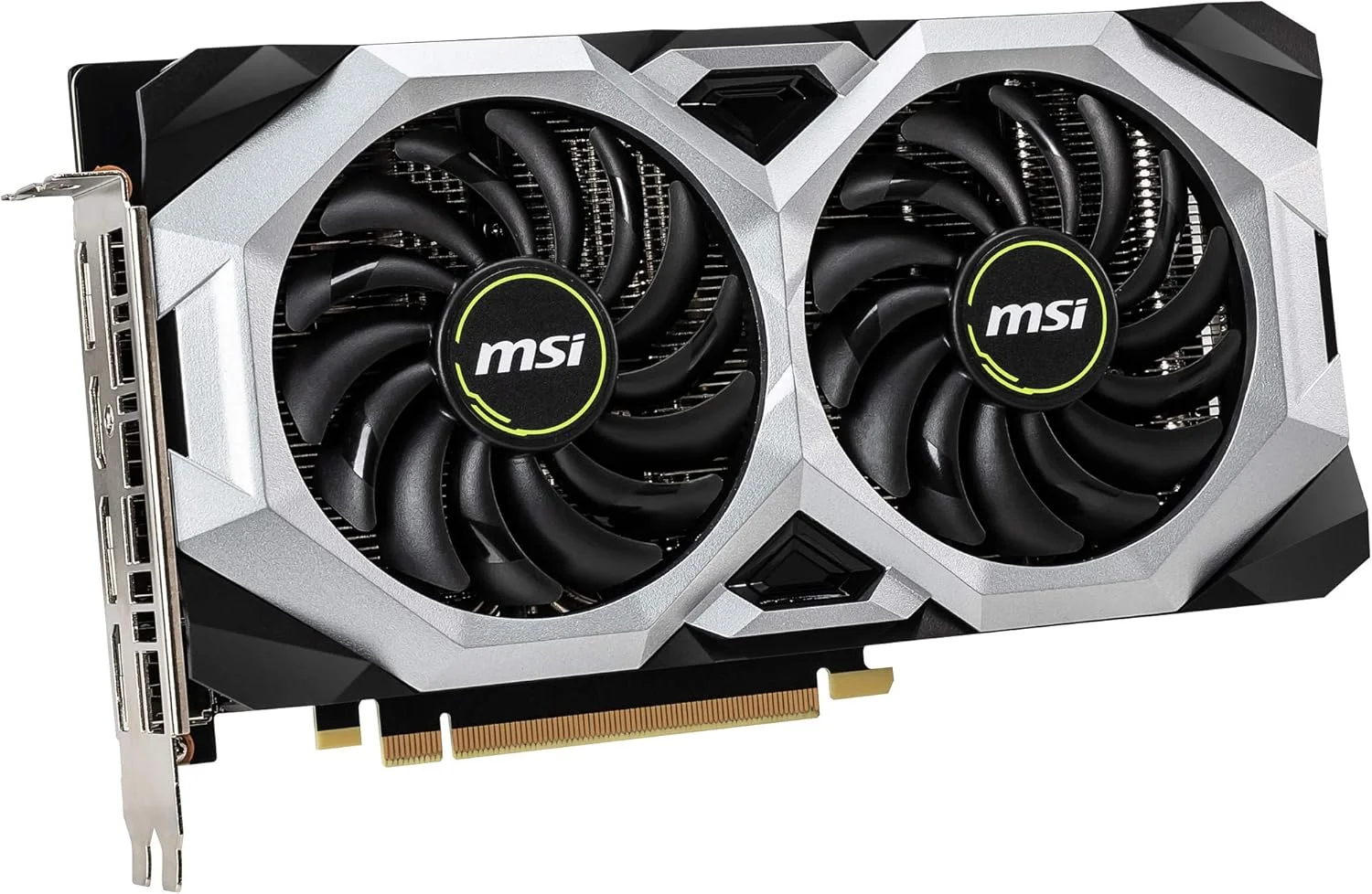 کارت گرافیک MSI Gaming GeForce RTX 2060 با 6 گیگابایت حافظه GDDR6، رابط 192 بیتی HDMI/DP، فرکانس بوست 1710 مگاهرتز، معماری تورینگ و قابلیت واقعیت مجازی (RTX 2060 Ventus GP OC)