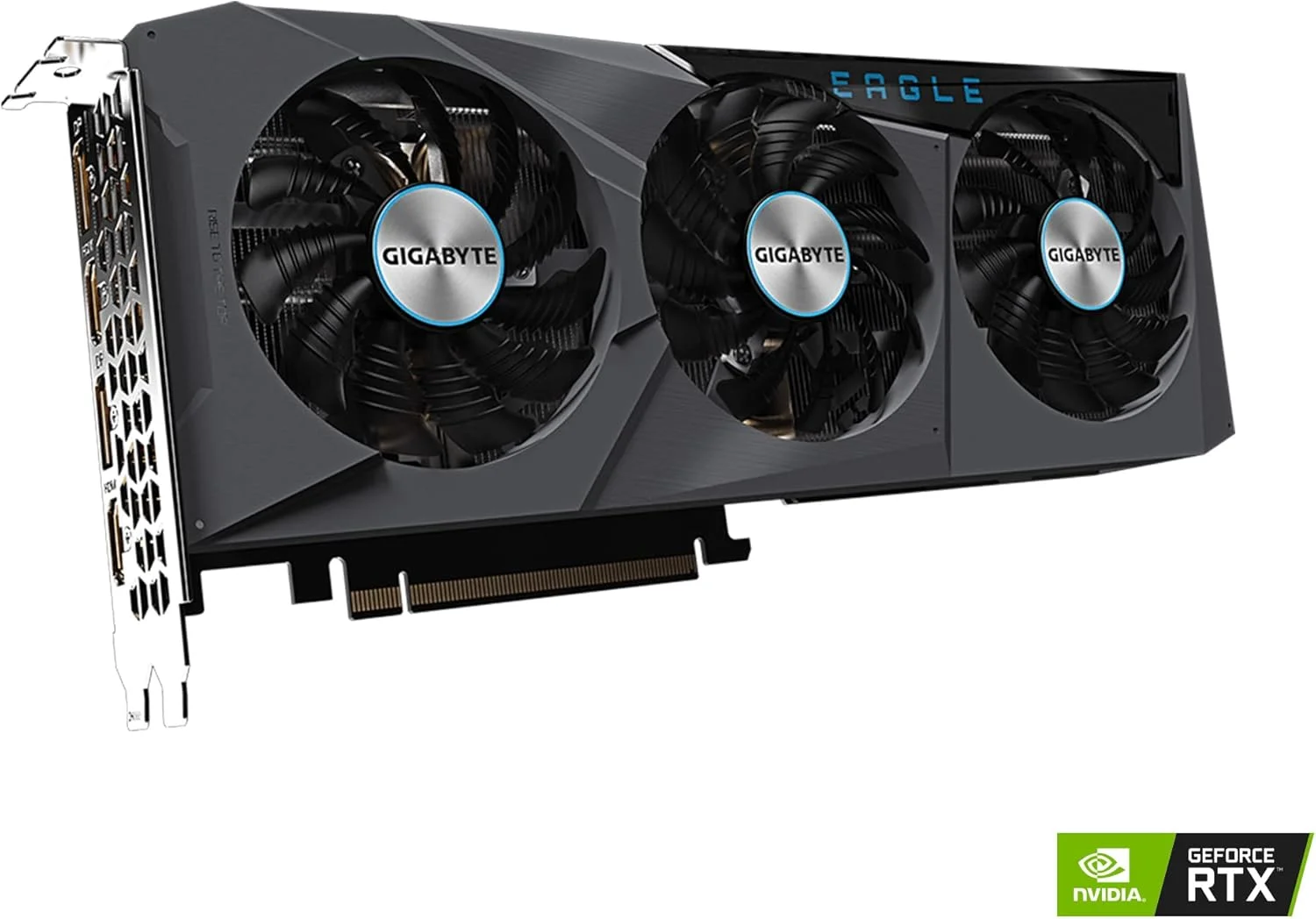 کارت گرافیک گیگابایت GeForce RTX 3060 Ti Eagle OC D6X 8G، سه فن WINDFORCE، حافظه 8GB 256-bit GDDR6X، کارت ویدیویی GV-N306TXEAGLE OC-8GD کارت گرافیک گیگابایت GeForce RTX 3060 Ti Eagle OC D6X 8G، سه فن WINDFORCE، حافظه 8GB 256-bit GDDR6X، کارت ویدیویی GV-N306TXEAGLE OC-8GD