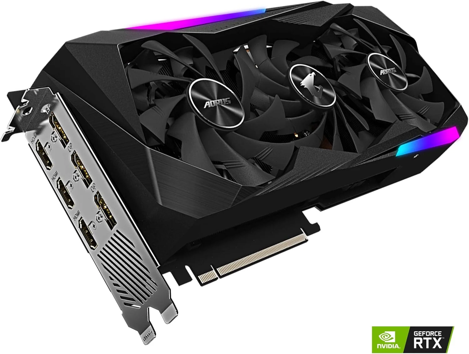 کارت گرافیک گیگابایت AORUS GeForce RTX 3060 Ti Master 8G، خنک کننده MAX-Covered، حافظه 8 گیگابایت GDDR6 256 بیتی، کارت ویدیو GV-N306TAORUS M-8GD کارت گرافیک گیگابایت AORUS GeForce RTX 3060 Ti Master 8G، خنک کننده MAX-Covered، حافظه 8 گیگابایت GDDR6 256 بیتی، کارت ویدیو GV-N306TAORUS M-8GD