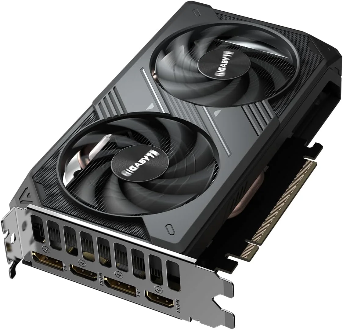 کارت گرافیک گیگابایت GeForce RTX 5050 WINDFORCE OC 8G - 8 گیگابایت GDDR6، 128 بیت، PCI-E 5.0، فرکانس هسته 2587 مگاهرتز، 2 پورت DP، 2 پورت HDMI، NVIDIA DLSS 4، GV-N5050WF2OC-8GD کارت گرافیک گیگابایت GeForce RTX 5050 WINDFORCE OC 8G - 8 گیگابایت GDDR6، 128 بیت، PCI-E 5.0، فرکانس هسته 2587 مگاهرتز، 2 پورت DP، 2 پورت HDMI، NVIDIA DLSS 4، GV-N5050WF2OC-8GD