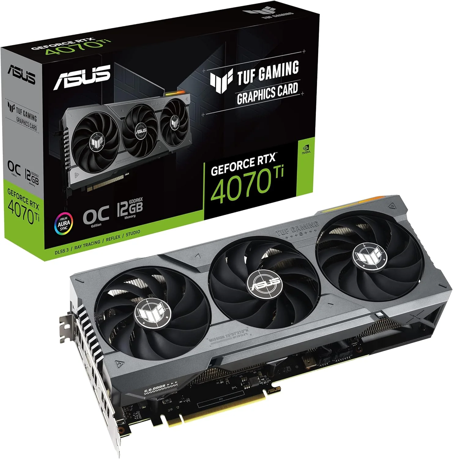 کارت گرافیک گیمینگ ایسوس TUF Gaming NVIDIA GeForce RTX™ 4070 Ti OC Edition (PCIe 4.0، 12GB GDDR6X، HDMI 2.1a، DisplayPort 1.4a)، TUF-RTX4070TI-O12G-GAMING