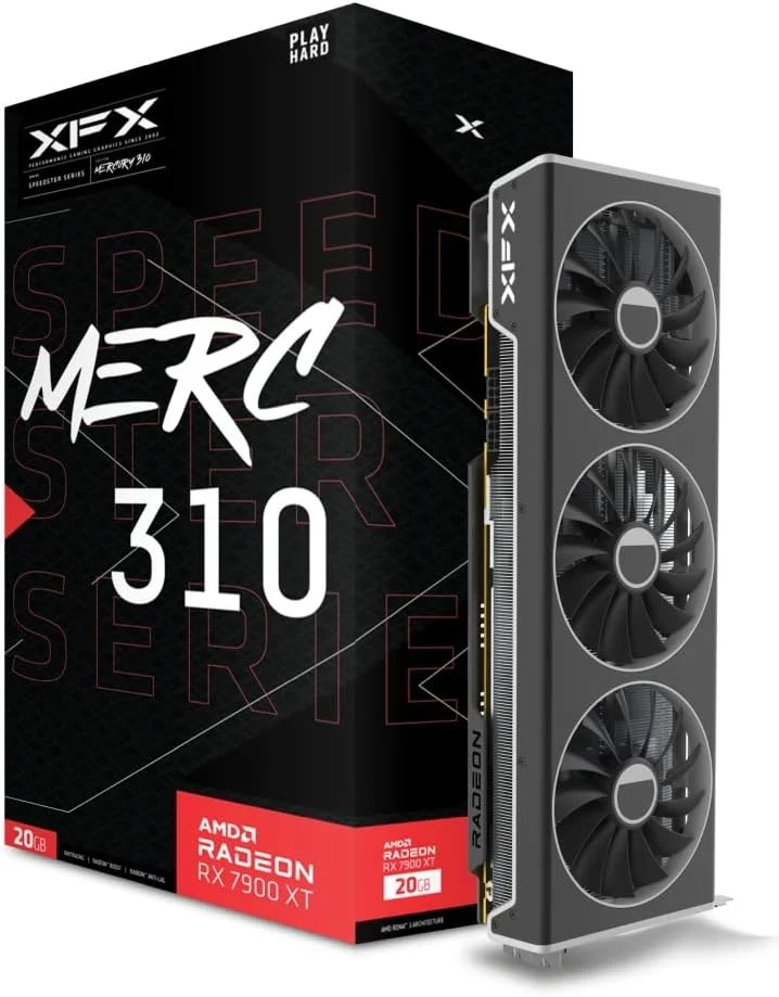 کارت گرافیک گیمینگ XFX Speedster MERC310 AMD Radeon RX 7900XT Ultra با 20 گیگابایت GDDR6، AMD RDNA 3 RX-79TMERCU9