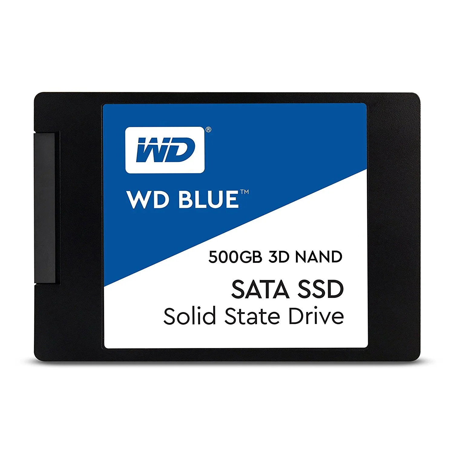 حافظه اس اس دی داخلی 500 گیگابایتی وسترن دیجیتال WD Blue 3D NAND - SATA III 6 گیگابیت بر ثانیه، 2.5 اینچ/7 میلی متر، تا 560 مگابایت بر ثانیه - WDS500G2B0A، درایو حالت جامد