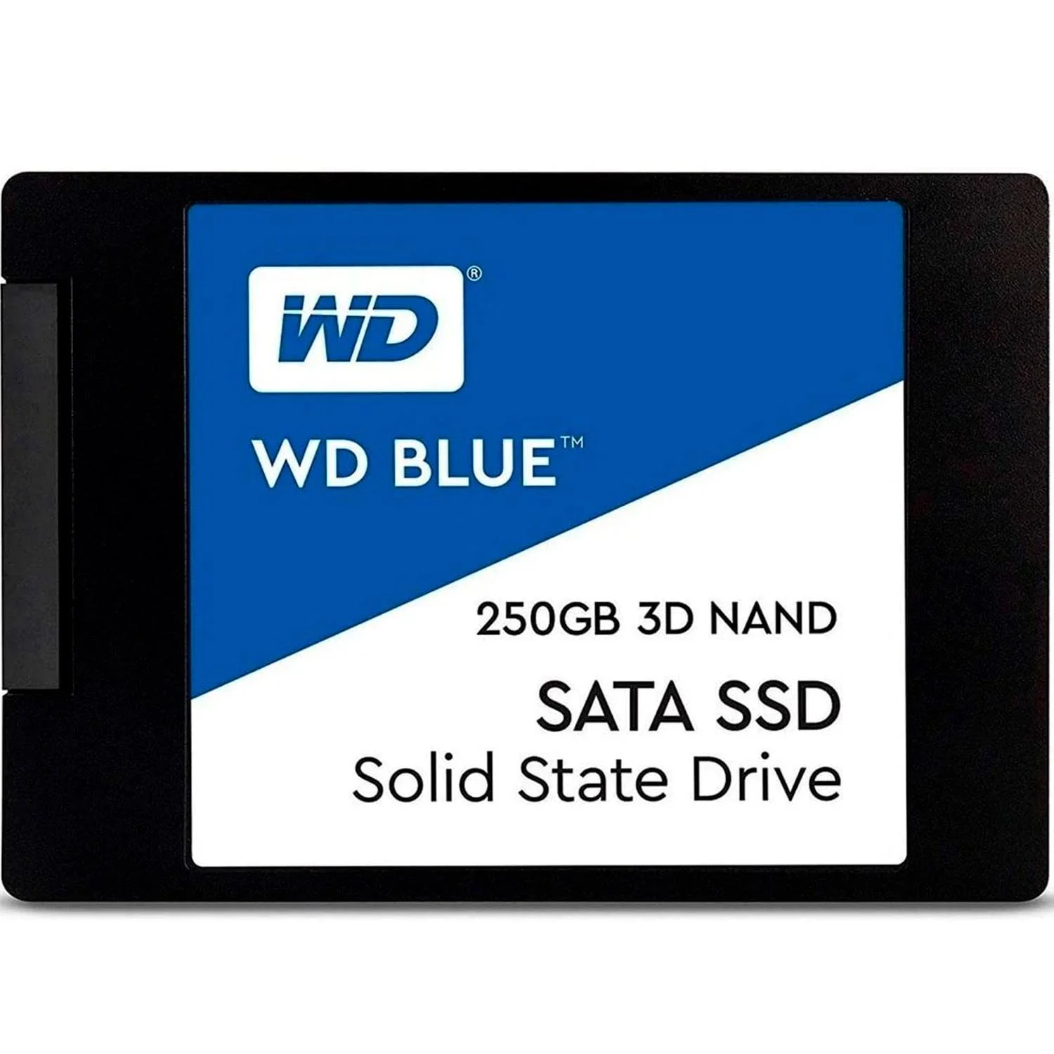 حافظه اس اس دی اینترنال 250 گیگابایتی وسترن دیجیتال WD Blue 3D NAND - SATA III 6 Gb/s، 2.5 اینچ / 7 میلی متر، سرعت تا 550 مگابایت بر ثانیه - WDS250G2B0A