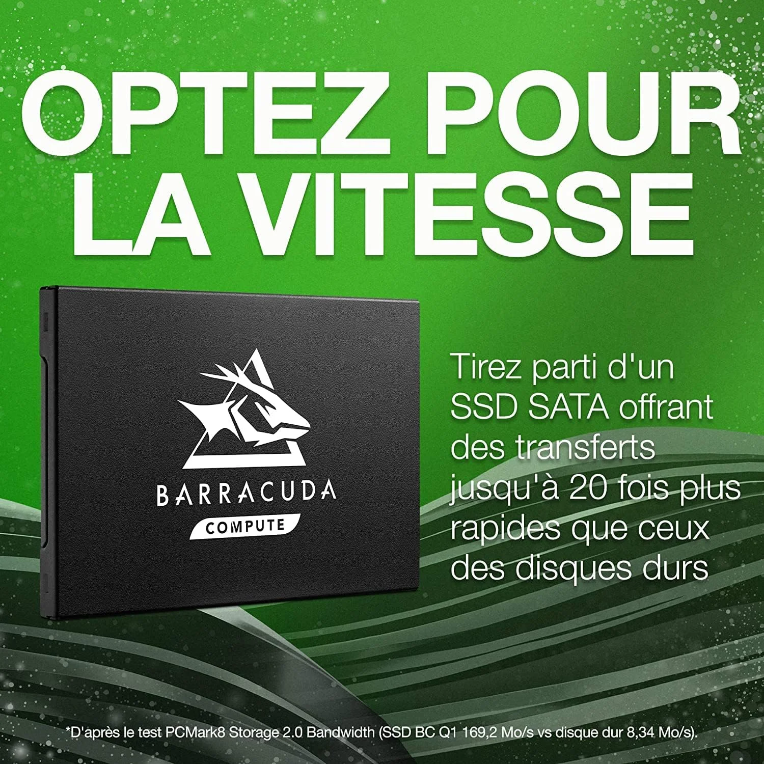 درایو حالت جامد داخلی سیگیت باراکودا Q1 SSD با ظرفیت 480 گیگابایت – 2.5 اینچی SATA 6 گیگابیت بر ثانیه برای ارتقاء لپ تاپ کامپیوتر 3D QLC NAND (ZA480CV1A001)، مشکی