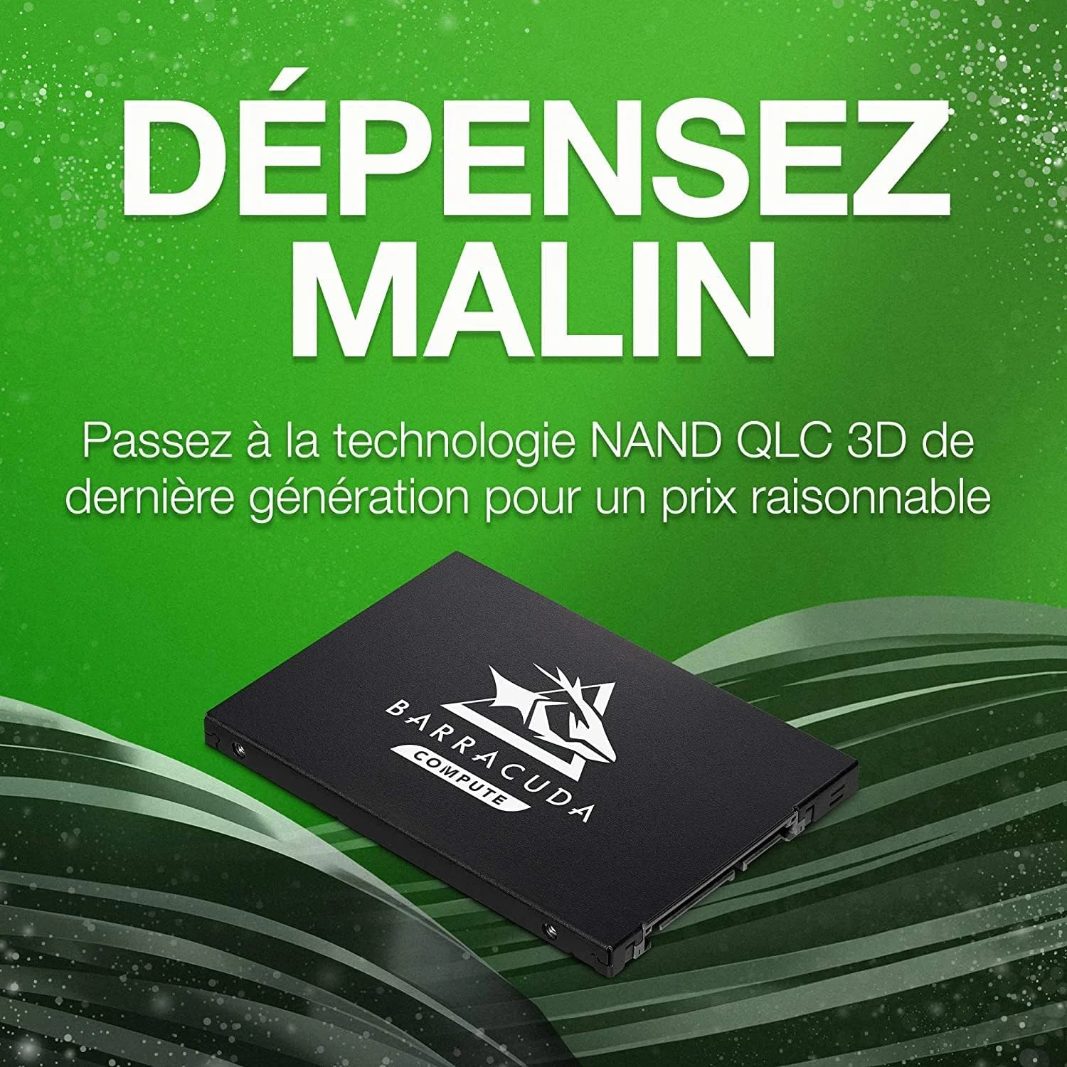 درایو حالت جامد داخلی سیگیت باراکودا Q1 SSD با ظرفیت 480 گیگابایت – 2.5 اینچی SATA 6 گیگابیت بر ثانیه برای ارتقاء لپ تاپ کامپیوتر 3D QLC NAND (ZA480CV1A001)، مشکی