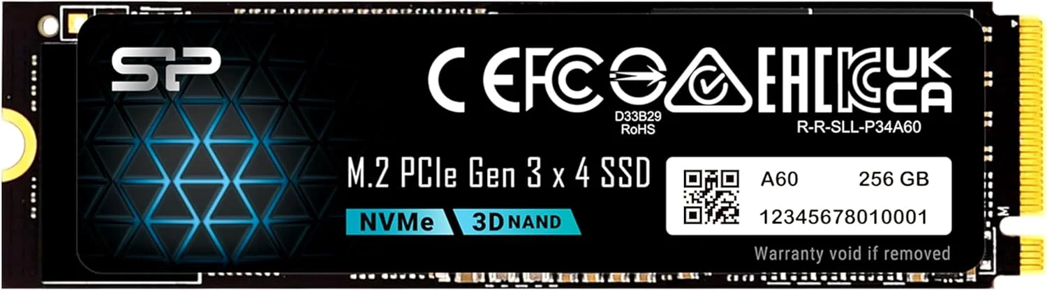 حافظه اس اس دی سیلیکون پاور 256 گیگابایت NVMe M.2 PCIe Gen3x4 2280 مدل (SP256GBP34A60M28)