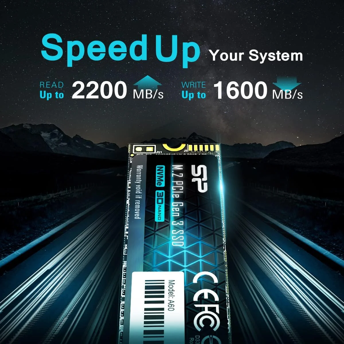 حافظه اس اس دی سیلیکون پاور 256 گیگابایت NVMe M.2 PCIe Gen3x4 2280 مدل (SP256GBP34A60M28)