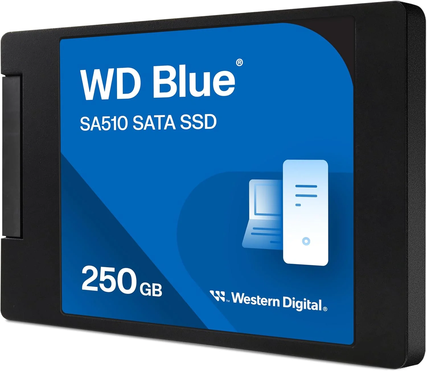 حافظه اس اس دی داخلی وسترن دیجیتال مدل WD Blue SA510 با ظرفیت 250 گیگابایت و رابط SATA و اندازه 2.5 اینچ